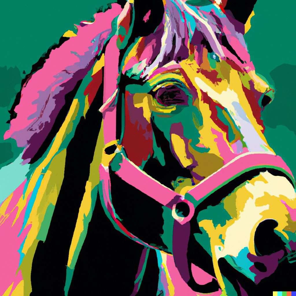 a horse, pop art